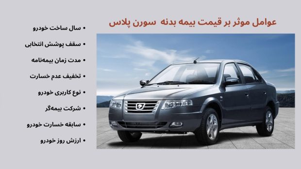 قیمت بیمه بدنه سورن پلاس