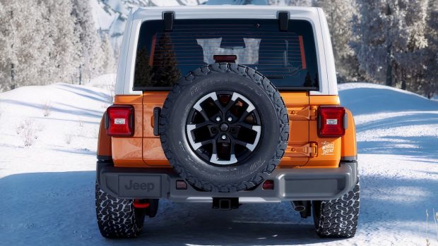 نمای عقب جیپ رانگلر