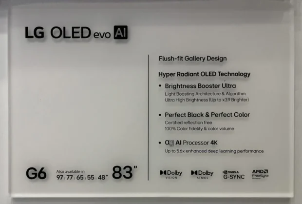 نسل جدید تلویزیون&zwnj;های OLED ال&zwnj;جی مدل G6 و W6